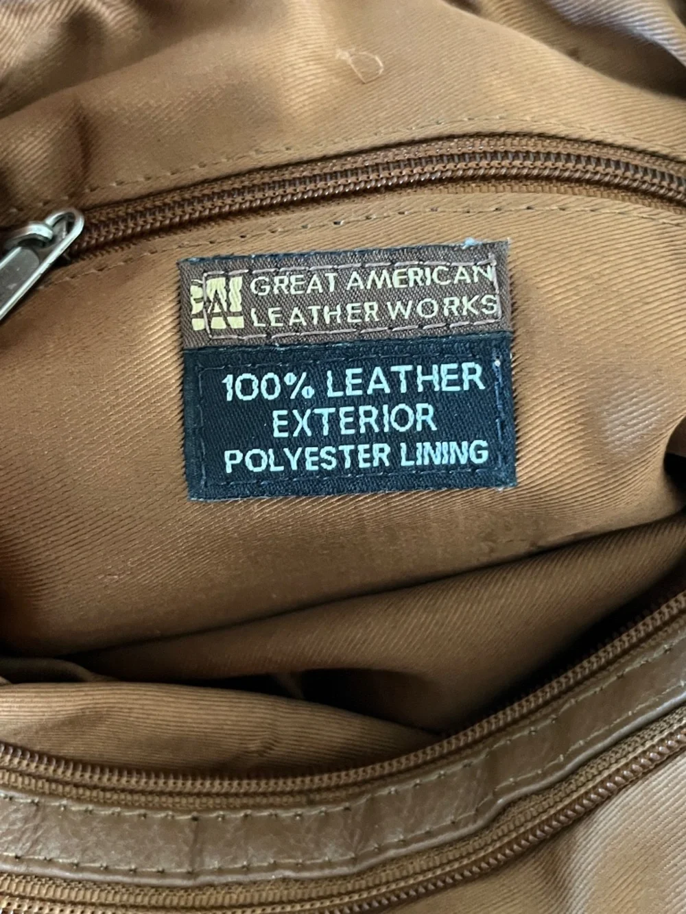 Brown leather cross body purse